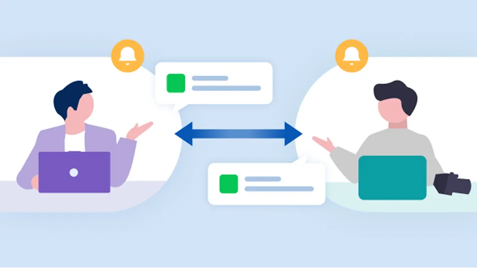 発注企業とパートナーがメッセージでやり取りできる機能