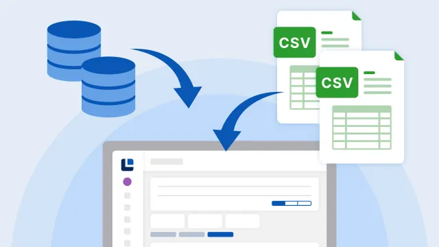 CSVファイルを使って契約データを一括インポートできる